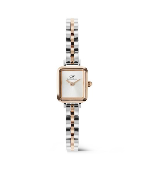 Daniel Wellington(ダニエルウェリントン)の「Quadro Mini 3-Link Two Tone ローズゴールド/ゴールド(アナログ腕時計・レディース・イエローゴールド/ピンクゴールド・ONE SIZE)」の1枚目の写真