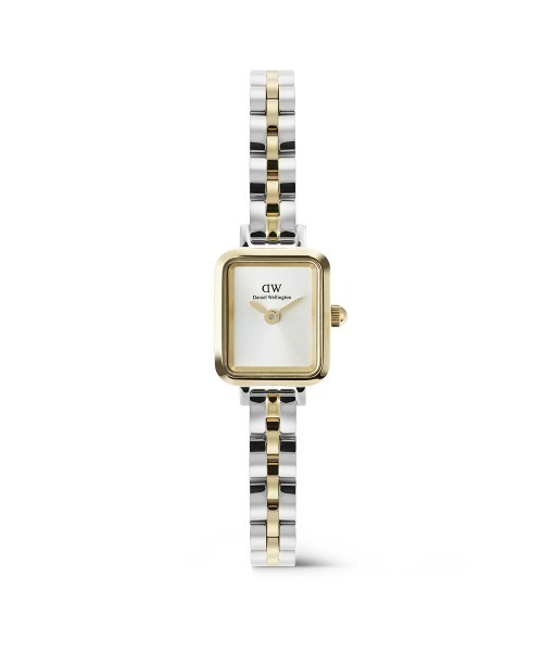 Daniel Wellington(ダニエルウェリントン)の「Quadro Mini 3-Link Two Tone ローズゴールド/ゴールド(アナログ腕時計・レディース・イエローゴールド/ピンクゴールド・ONE SIZE)」の2枚目の写真