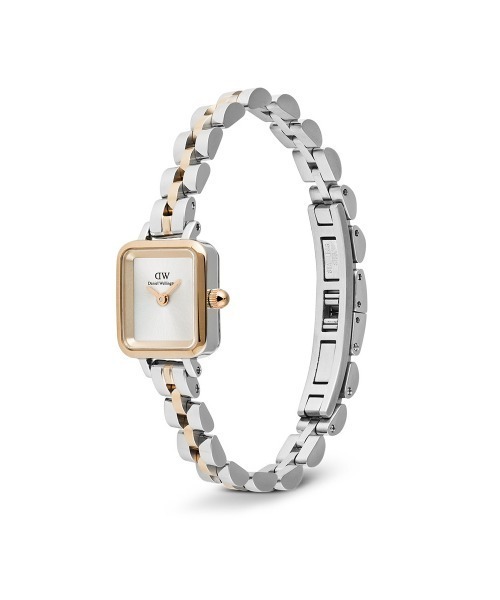 Daniel Wellington(ダニエルウェリントン)の「Quadro Mini 3-Link Two Tone ローズゴールド/ゴールド(アナログ腕時計・レディース・イエローゴールド/ピンクゴールド・ONE SIZE)」の5枚目の写真