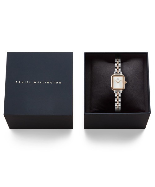 Daniel Wellington(ダニエルウェリントン)の「Quadro Mini 3-Link Two Tone ローズゴールド/ゴールド(アナログ腕時計・レディース・イエローゴールド/ピンクゴールド・ONE SIZE)」の8枚目の写真