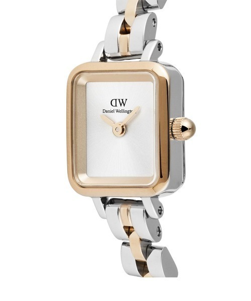 Daniel Wellington(ダニエルウェリントン)の「Quadro Mini 3-Link Two Tone ローズゴールド/ゴールド(アナログ腕時計・レディース・イエローゴールド/ピンクゴールド・ONE SIZE)」の6枚目の写真