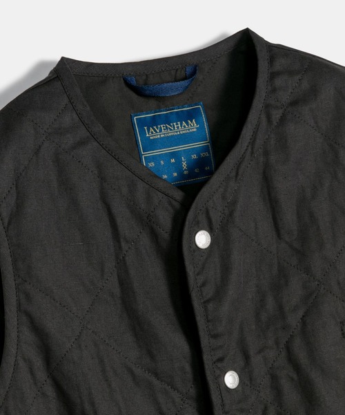 LAVENHAM(ラベンハム)の「Linen Cotton Unwadded Thornham Mens / リネン コットン アンワディッド ソーンハム メンズ(ベスト・メンズ・ブラック/ミント・S/M/L/XL)」の10枚目の写真