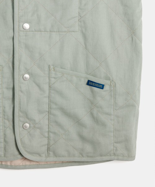 LAVENHAM(ラベンハム)の「Linen Cotton Unwadded Thornham Mens / リネン コットン アンワディッド ソーンハム メンズ(ベスト・メンズ・ブラック/ミント・S/M/L/XL)」の4枚目の写真