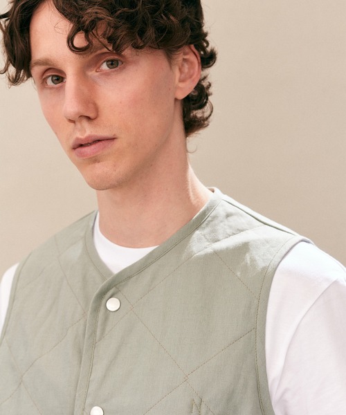 LAVENHAM(ラベンハム)の「Linen Cotton Unwadded Thornham Mens / リネン コットン アンワディッド ソーンハム メンズ(ベスト・メンズ・ブラック/ミント・S/M/L/XL)」の21枚目の写真