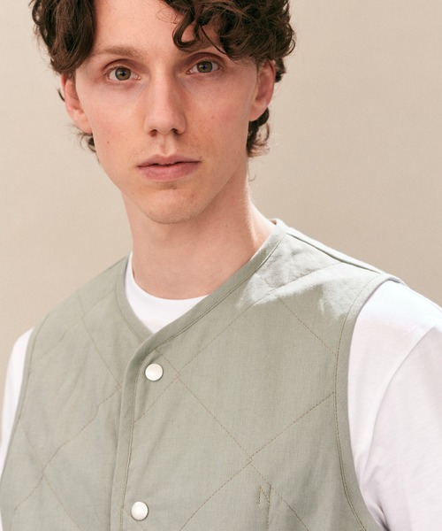LAVENHAM(ラベンハム)の「Linen Cotton Unwadded Thornham Mens / リネン コットン アンワディッド ソーンハム メンズ(ベスト・メンズ・ブラック/ミント・S/M/L/XL)」の20枚目の写真