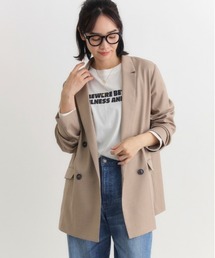 Right-on（ライトオン）の「【HONEYSUCKLE ROSE】ゆるテーラードジャケット (ダブルブレスト / ワントーンコーデ / 軽やか素材)（テーラードジャケット）」