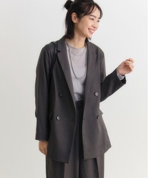 Right-on（ライトオン）の「【HONEYSUCKLE ROSE】ゆるテーラードジャケット (ダブルブレスト / ワントーンコーデ / 軽やか素材)（テーラードジャケット）」