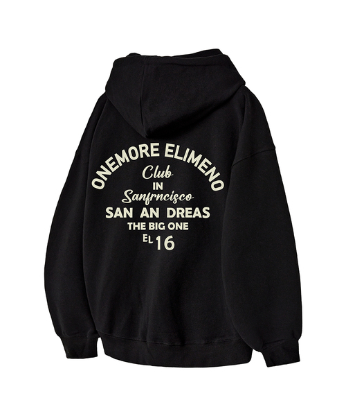 ELIMENO(エリメノ)の「EL アンドレアス 2WAY フードジップアップ 2カラー(パーカー・メンズ・ブラック/グレー・1/2/3/4)」の1枚目の写真
