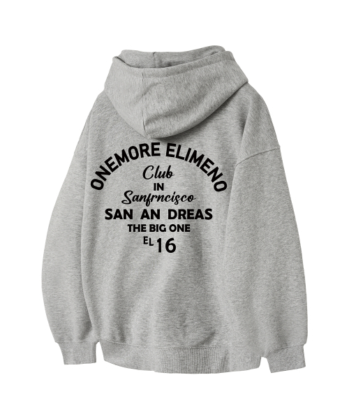 ELIMENO(エリメノ)の「EL アンドレアス 2WAY フードジップアップ 2カラー(パーカー・メンズ・ブラック/グレー・1/2/3/4)」の4枚目の写真