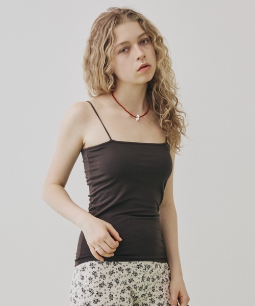 FUULLY STUDIO（フーリィーステューディオ）の「カップ付きベアキャミ/接触冷感（チューブトップ・レディース・ブラック/チャコールグレー/ナチュラル・FREE）」の18枚目の写真