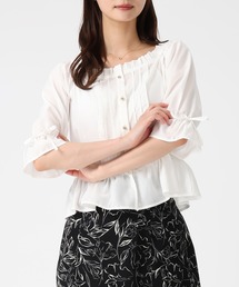MISCH MASCH | 2026春夏新作 スクエアネックフリルペプラムブラウス(シャツ/ブラウス)