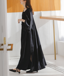 venit（ヴェニット）の「《・NOBLE別注》venit/ヴェニット コットンシルクバルーンスリーブワンピース（ワンピース）」