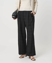 UNITED ARROWS | チェック 2タック ワイドパンツ ‐ウォッシャブル‐(スラックス)