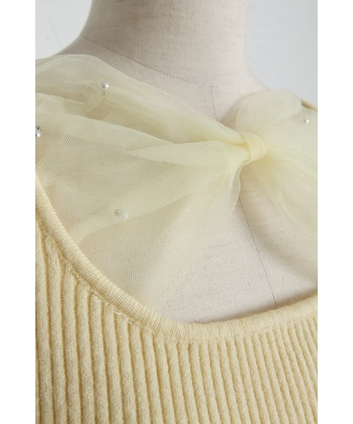 tocco closet(トッコ クローゼット)の「【ZOZO限定】フロントシアーリボンニットトップス(ニット/セーター・レディース・チャコール/ブラック/レモンイエロー・M)」の19枚目の写真