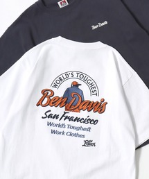 BEN DAVIS（ベンデイビス）の「BEN DAVIS/ベンデイビス BD LABEL EMB TEE/オーバーサイズ ストリート バックプリント ロゴ ワンポイント刺繍 半袖Tシャツ/レディース メンズ（Tシャツ/カットソー）」
