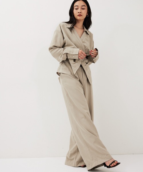 HANNE（アン）の「1タックセミワイドパンツ（その他パンツ・レディース・ブラック/ベージュ・S/M）」の8枚目の写真