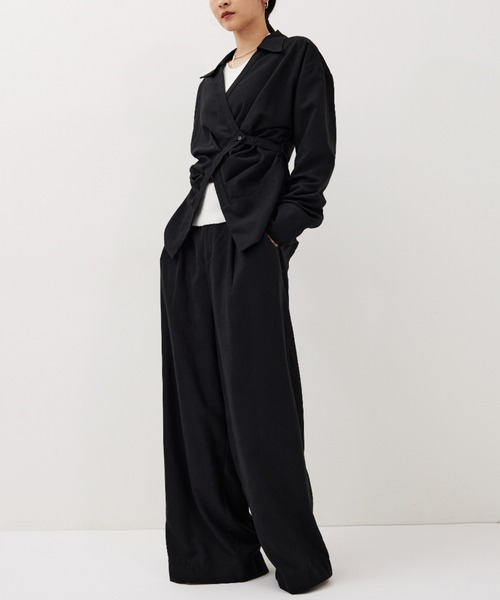 HANNE（アン）の「1タックセミワイドパンツ（その他パンツ・レディース・ブラック/ベージュ・S/M）」の14枚目の写真