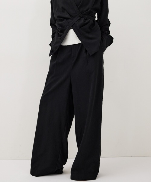 HANNE（アン）の「1タックセミワイドパンツ（その他パンツ・レディース・ブラック/ベージュ・S/M）」の15枚目の写真