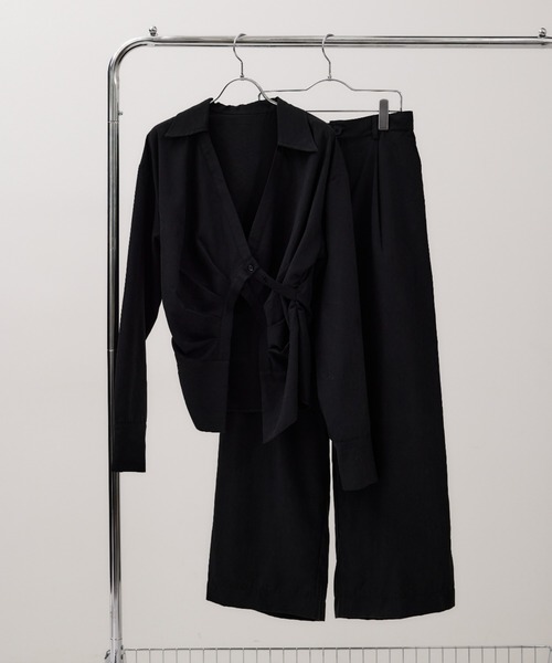 HANNE（アン）の「1タックセミワイドパンツ（その他パンツ・レディース・ブラック/ベージュ・S/M）」の16枚目の写真