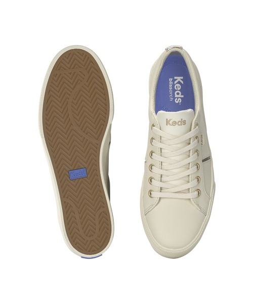 Keds(ケッズ)の「Keds ケッズ ジャンプ キック デュオ レザー メタリック ポップス ナチュラルホワイト(スニーカー・レディース・オフホワイト・22.5cm/23.0cm/23.5cm/24.0cm/24.5cm/25.0cm)」の5枚目の写真