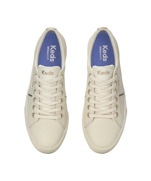Keds(ケッズ)の「Keds ケッズ ジャンプ キック デュオ レザー メタリック ポップス ナチュラルホワイト(スニーカー・レディース・オフホワイト・22.5cm/23.0cm/23.5cm/24.0cm/24.5cm/25.0cm)」の3枚目の写真