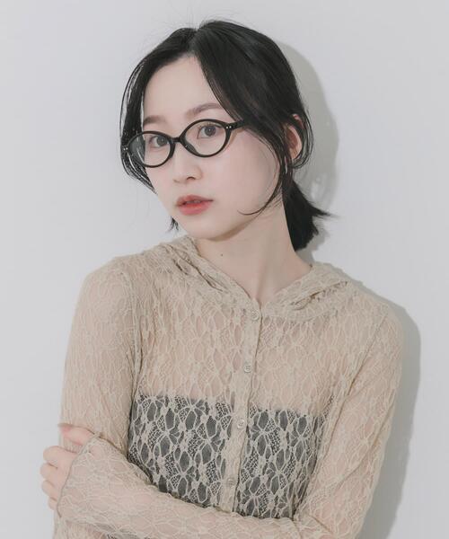 SMELLY（スメリー）の「オーバルスリムダテメガネ（メガネ・レディース・ブラック/ブラウン系その他・-）」の3枚目の写真