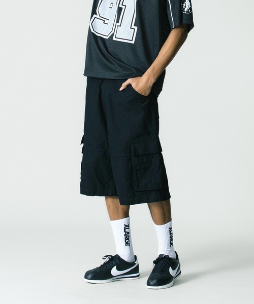XLARGE(エクストララージ)の「CARGO SHORT PANTS(カーゴパンツ・メンズ・オリーブ/カモフラージュ/ブラック・34inch/36inch/32inch/30inch)」の4枚目の写真