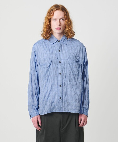UNITED ARROWS & SONS(ユナイテッドアローズアンドサンズ)の「<UNITED ARROWS & SONS> UNECHECK REG SHIRT/シャツ(シャツ/ブラウス・メンズ・ライラック/ライトブルー・S/L/XL/M)」の6枚目の写真