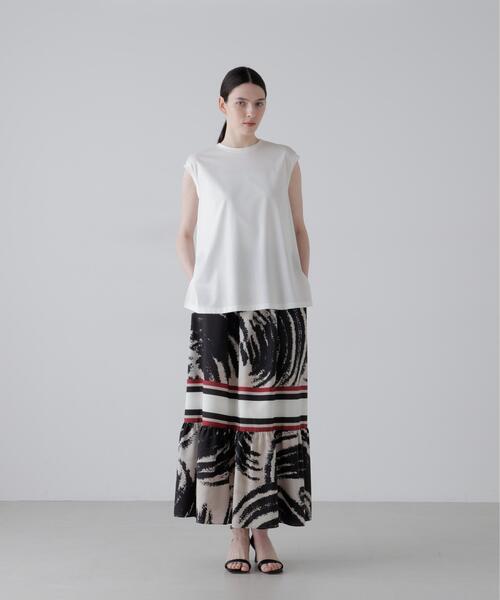ADORE（アドーア）の「◆ハイゲージコンパクトジャージーノースリーブ（Tシャツ/カットソー・レディース・ピンク/ホワイト/ブラック・38）」の5枚目の写真