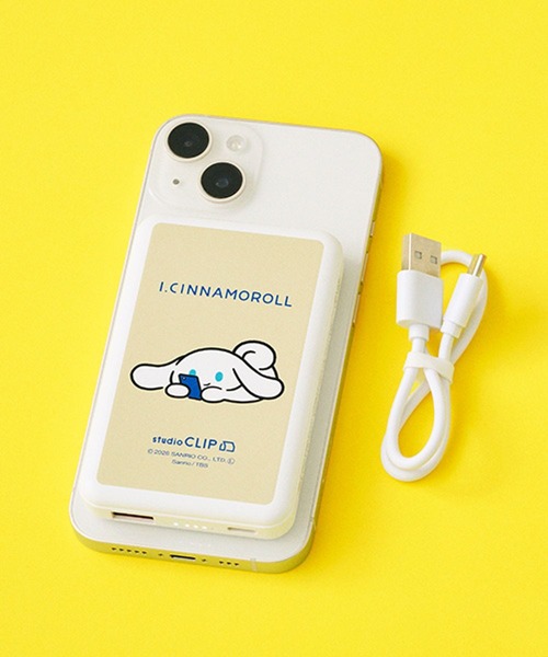 studio CLIP(スタディオクリップ)の「【アイシナモロール】モバイルバッテリー(スマホグッズ・レディース・その他1・FREE)」の1枚目の写真