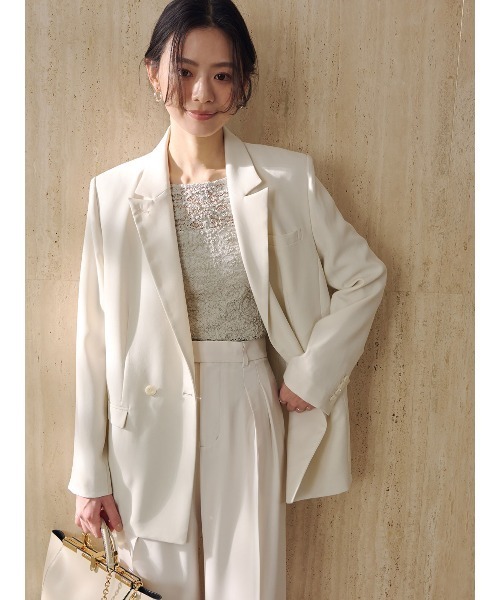 anuans（アニュアンス）の「ベーシックテーラードジャケット（テーラードジャケット・レディース・ミント/グレー/ホワイト系その他/ブラック・SMALL/MEDIUM）」の9枚目の写真