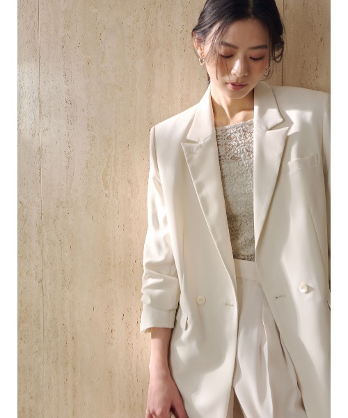 anuans（アニュアンス）の「ベーシックテーラードジャケット（テーラードジャケット・レディース・ミント/グレー/ホワイト系その他/ブラック・SMALL/MEDIUM）」の11枚目の写真