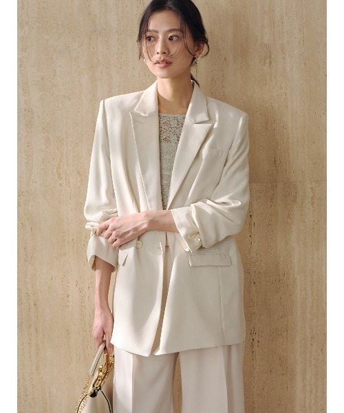 anuans（アニュアンス）の「ベーシックテーラードジャケット（テーラードジャケット・レディース・ミント/グレー/ホワイト系その他/ブラック・SMALL/MEDIUM）」の12枚目の写真