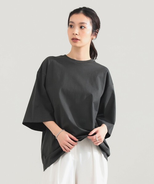 Demi-Luxe BEAMS(デミルクス ビームス)の「【7/31値下げ】AK+1 / ビッグ Tシャツ(Tシャツ/カットソー・レディース・ホワイト/チャコールグレー・ONE SIZE)」の2枚目の写真