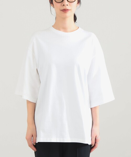 Demi-Luxe BEAMS(デミルクス ビームス)の「【7/31値下げ】AK+1 / ビッグ Tシャツ(Tシャツ/カットソー・レディース・ホワイト/チャコールグレー・ONE SIZE)」の5枚目の写真
