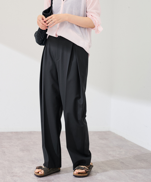 FRAMeWORK（フレームワーク）の「≪追加≫サマーウールコクーンパンツ（スラックス・レディース・グレー/ブラック・40/38/36）」の7枚目の写真