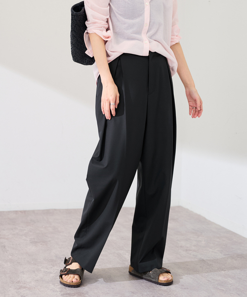 FRAMeWORK（フレームワーク）の「≪追加≫サマーウールコクーンパンツ（スラックス・レディース・グレー/ブラック・40/38/36）」の8枚目の写真