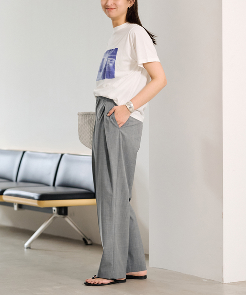 FRAMeWORK（フレームワーク）の「≪追加≫サマーウールコクーンパンツ（スラックス・レディース・グレー/ブラック・40/38/36）」の16枚目の写真