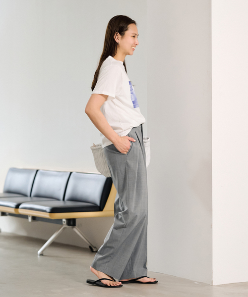 FRAMeWORK（フレームワーク）の「≪追加≫サマーウールコクーンパンツ（スラックス・レディース・グレー/ブラック・40/38/36）」の17枚目の写真