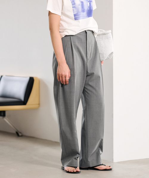 FRAMeWORK（フレームワーク）の「≪追加≫サマーウールコクーンパンツ（スラックス・レディース・グレー/ブラック・40/38/36）」の20枚目の写真