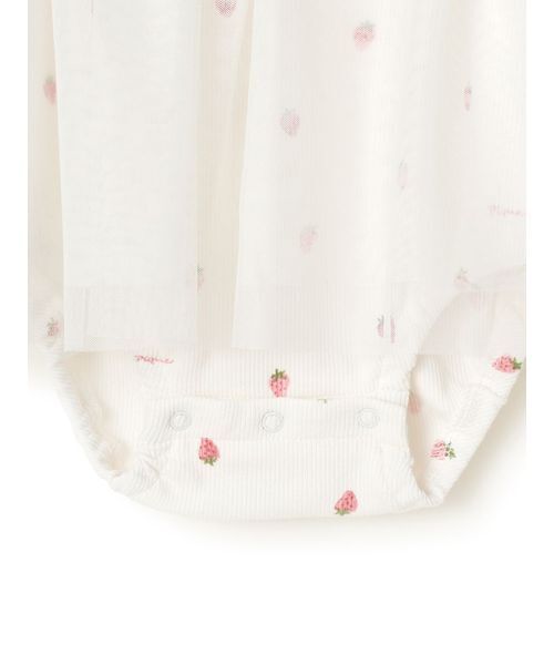 gelato pique(ジェラートピケ)の「【ラッピング済み】【BABY】ストロベリー柄チュールロンパース&スタイSET(ベビーギフト・キッズ・オフホワイト・70/80)」の17枚目の写真