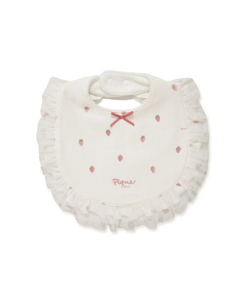 gelato pique(ジェラートピケ)の「【ラッピング済み】【BABY】ストロベリー柄チュールロンパース&スタイSET(ベビーギフト・キッズ・オフホワイト・70/80)」の18枚目の写真