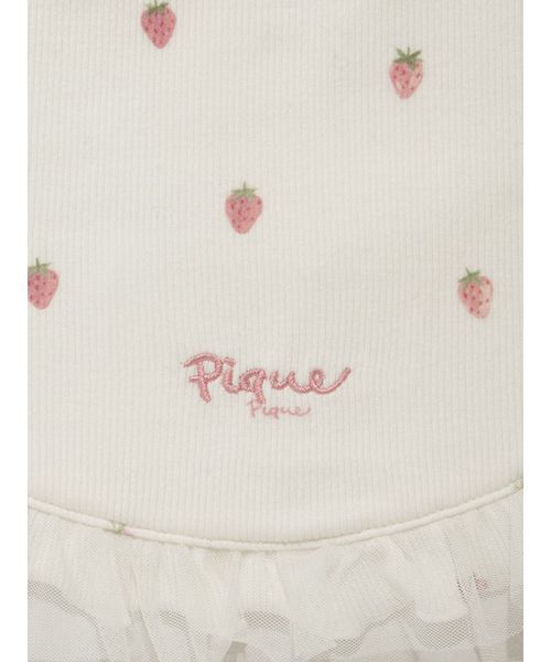 gelato pique(ジェラートピケ)の「【ラッピング済み】【BABY】ストロベリー柄チュールロンパース&スタイSET(ベビーギフト・キッズ・オフホワイト・70/80)」の22枚目の写真