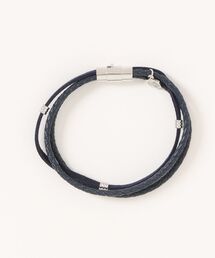 MONOCHROME（モノクローム）の「ステンレスヘキサゴンチャームトリプルレザーブレスレット（ブレスレット）」