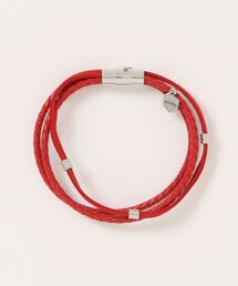 MONOCHROME（モノクローム）の「ステンレスヘキサゴンチャームトリプルレザーブレスレット（ブレスレット）」