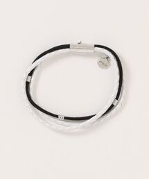 MONOCHROME（モノクローム）の「ステンレスヘキサゴンチャームトリプルレザーブレスレット（ブレスレット）」