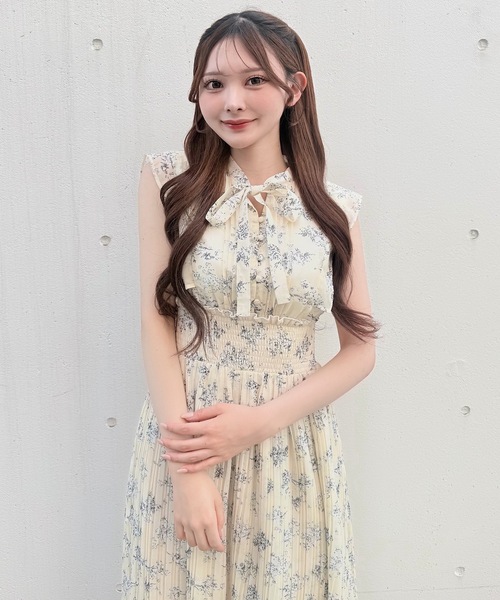NOMAE（ノーマエ）の「リボンタイフラワーワンピース（ワンピース