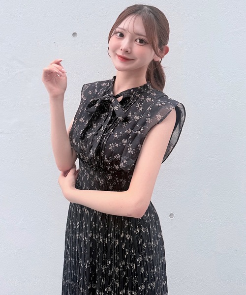 NOMAE（ノーマエ）の「リボンタイフラワーワンピース（ワンピース