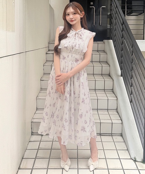 NOMAE（ノーマエ）の「リボンタイフラワーワンピース（ワンピース