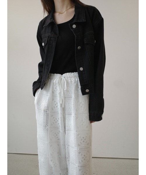 amel（エイメル）の「パネルレース ワイドパンツ ｜ ホワイト（その他パンツ・レディース・ホワイト・FREE）」の14枚目の写真